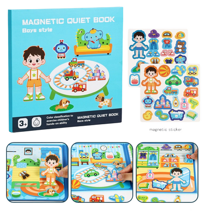 🍃🏆 Last Day Special Price £9.99 ! 🧲 Magnetic Puzzle Book for Kids – Reusable Travel Activity Toy ✈️ & Screen-Free Creative Play ✨