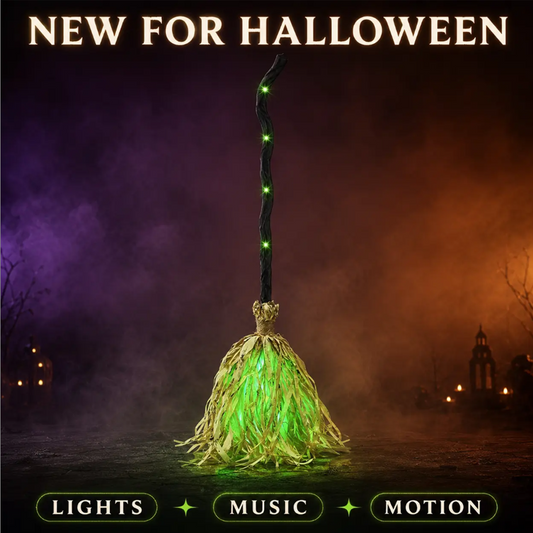 🎃Electric witch’s broom as a Halloween decoration🧹