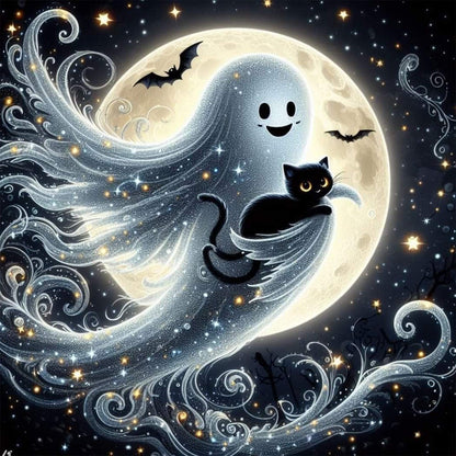 🥳2026 HOT SALE🥳💞8K+ SOLD! 🎃🎁 50% OFF! Halloween Ghost Diamond Art Kit – From £7.99! 5D full drill, HD canvas & Gothic lace design. Spooky fun craft – stock up & save! 👻✅