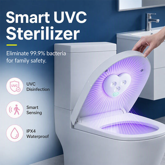 🍃🏆 Last Day Special Price £8.99 ! 🚽 Smart UVC Toilet Sterilizer Light