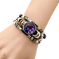 💥Last-Day Sale – 50% Off ☪️Glow-in-the-Dark Leather Zodiac Sign Bracelet For Men and Women (6.9/8.1 inches)♑️