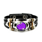 💥Last-Day Sale – 50% Off ☪️Glow-in-the-Dark Leather Zodiac Sign Bracelet For Men and Women (6.9/8.1 inches)♑️