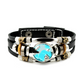 💥Last-Day Sale – 50% Off ☪️Glow-in-the-Dark Leather Zodiac Sign Bracelet For Men and Women (6.9/8.1 inches)♑️