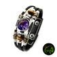 💥Last-Day Sale – 50% Off ☪️Glow-in-the-Dark Leather Zodiac Sign Bracelet For Men and Women (6.9/8.1 inches)♑️