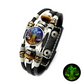 💥Last-Day Sale – 50% Off ☪️Glow-in-the-Dark Leather Zodiac Sign Bracelet For Men and Women (6.9/8.1 inches)♑️