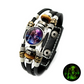 💥Last-Day Sale – 50% Off ☪️Glow-in-the-Dark Leather Zodiac Sign Bracelet For Men and Women (6.9/8.1 inches)♑️