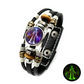 💥Last-Day Sale – 50% Off ☪️Glow-in-the-Dark Leather Zodiac Sign Bracelet For Men and Women (6.9/8.1 inches)♑️