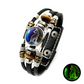💥Last-Day Sale – 50% Off ☪️Glow-in-the-Dark Leather Zodiac Sign Bracelet For Men and Women (6.9/8.1 inches)♑️