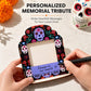 💞99K+ SOLD! Day of the Dead Frame – Sugar skull design, slide-in photo & writable banner. Festive keepsake – grab yours! ✅