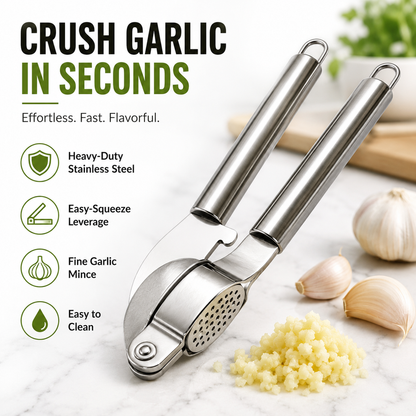 Stainless Steel Garlic Press