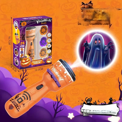 Kids Christmas Halloween Projection Flashlight Toy