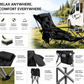 🥾 Adjustable Folding Chair – 3/4 Recline Positions, Leg Rest – Reinforced Carbon Steel, 300 lbs – 600D Oxford – Folds for Camping & Beach! 🛡️💨