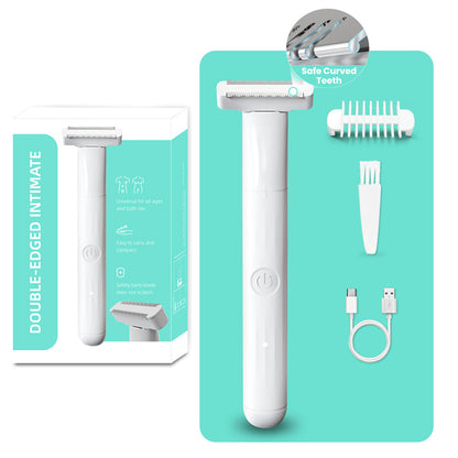 Electric shaver for intimate areas