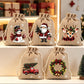 🎅 LIMITED‑TIME 60% OFF! 🎄 Christmas Drawstring Gift Bags – Santa & Reindeer Design, Reusable Fabric Gift Wrapping Bags