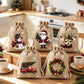 🎅 LIMITED‑TIME 60% OFF! 🎄 Christmas Drawstring Gift Bags – Santa & Reindeer Design, Reusable Fabric Gift Wrapping Bags