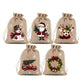 🎅 LIMITED‑TIME 60% OFF! 🎄 Christmas Drawstring Gift Bags – Santa & Reindeer Design, Reusable Fabric Gift Wrapping Bags