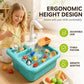 Children’s water play basin toy with a water flow feature