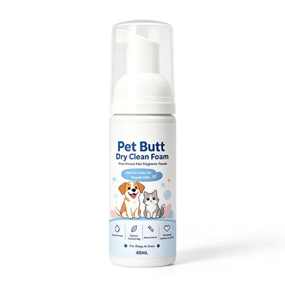 🔥Limited Time Promotion 50% OFF🔥No-Rinse Pet Butt Dry Clean Foam for Dogs & Cats