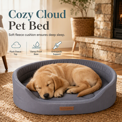📢📢50% OFF !! ⏰Detachable Oval Pet Bed with Non-Slip Bottom for Dogs Cats