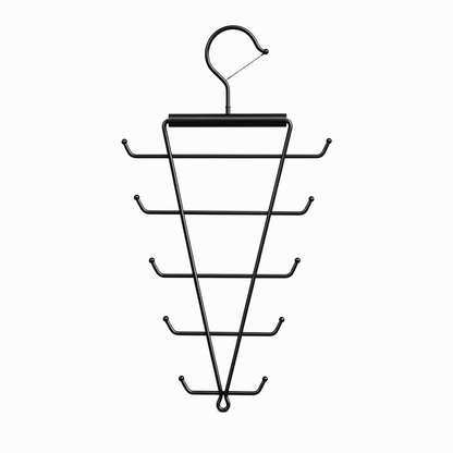 Heavy-Duty V-Shaped Clothes Hanger with Hook
