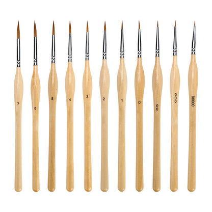 Buboop 11 Pcs Miniature Detail Paint Brush Set