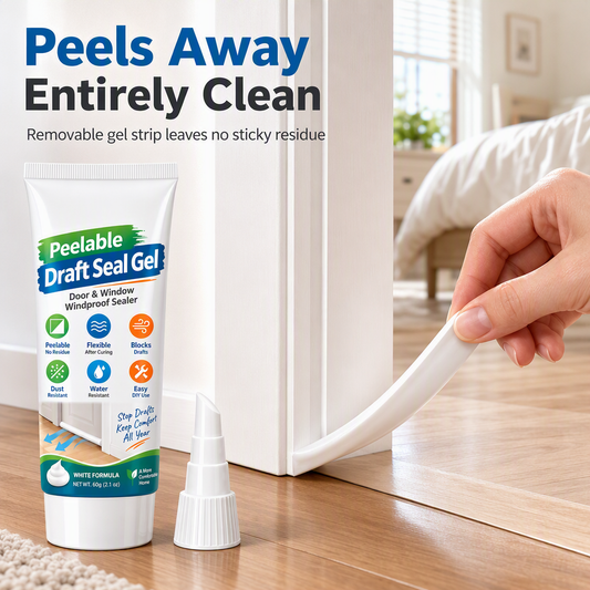 🚪50% OFF NOW! Peelable Door Window Gap Sealant Gel – Removable Windproof Draft Stopper, Waterproof Dustproof Sealer for Home Gap Insulation