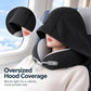 📢📢 50% OFF❄️Hooded Travel Neck Pillow with Carrying Pouch