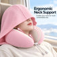 📢📢 50% OFF❄️Hooded Travel Neck Pillow with Carrying Pouch