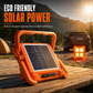 Solar Powered Portable Emergency Light and Outdoor Camping Floodlight with USB Phone Charging Function