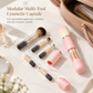 🖌️LAST DAY SALE 50% OFF !!📢Portable Retractable Makeup Brush Set – Multifunctional Travel Cosmetic Tool with Powder, Blush & Silicone Lip Brush