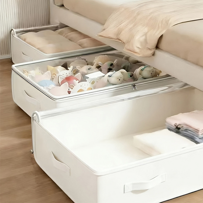 📢 Last Day Special Price £9.99！📦Foldable Underbed Storage Bag with Zipper Lid