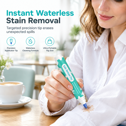 Portable Waterless Stain Remover Pen for Clothes 15g Instant Oil Stain Cleaning Stick for White Clothing