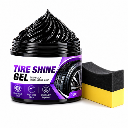 Car Tire Shine Gel 200g Restoration Paste and Rubber Parts Blackening Coating Wax