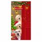 🎄Xmas Sale - 50% OFF❤️Christmas Door Cover - Santa & Reindeer Stretch Fabric Door Banner with 4-Side Elastic Edges, DIY Door Handle Cutout, Slip-On Front Door Holiday Decor