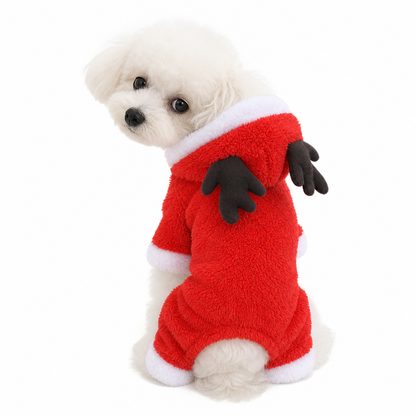 📢📢 50% OFF🎄 Reindeer Pet Jumpsuit – Cozy Flannel Warmth & Festive Antler Hood for Dogs and Cats
