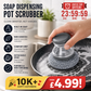 🥳HOT SALE🥳💞10K+ SOLD! Scrubber Brush – From £4.99! Built-in soap, non-scratch & ergonomic. Clean pots easily – grab yours! ✅